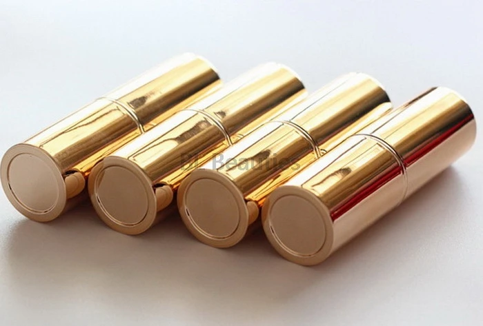 100Pcs/Lot Empty Gold Round Lip Balm Tubes Containers Cosmetic Lipstick Bottles Beauty Makeup Tools Accessories 100Pcs/Lot Empty Gold Round Lip Balm Tubes Containers Cosmetic Lipstick Bottles Beauty Makeup Tools Accessories