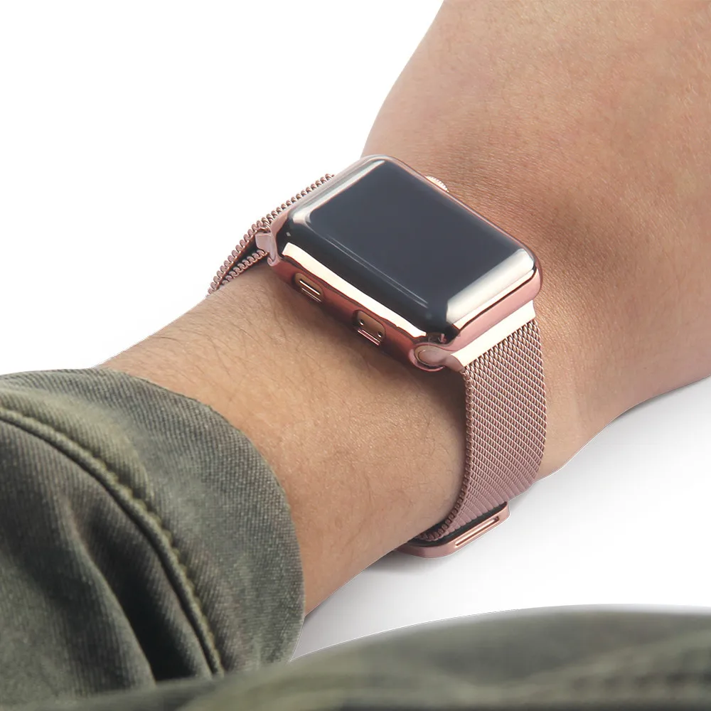 Rose Gold soft and slim Case for Apple watch Series 3 Series 2 38mm / 42mm TPU Soft Cover for Apple Watch case Protect Cover