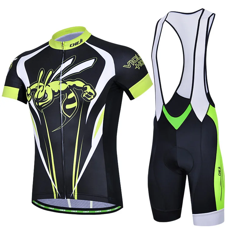 

2015 CHEJI Black New Cycling Bike Short Sleeve Clothing Bicycle Sports Wear / Jersey size S-XXXL FREE SHIPPING