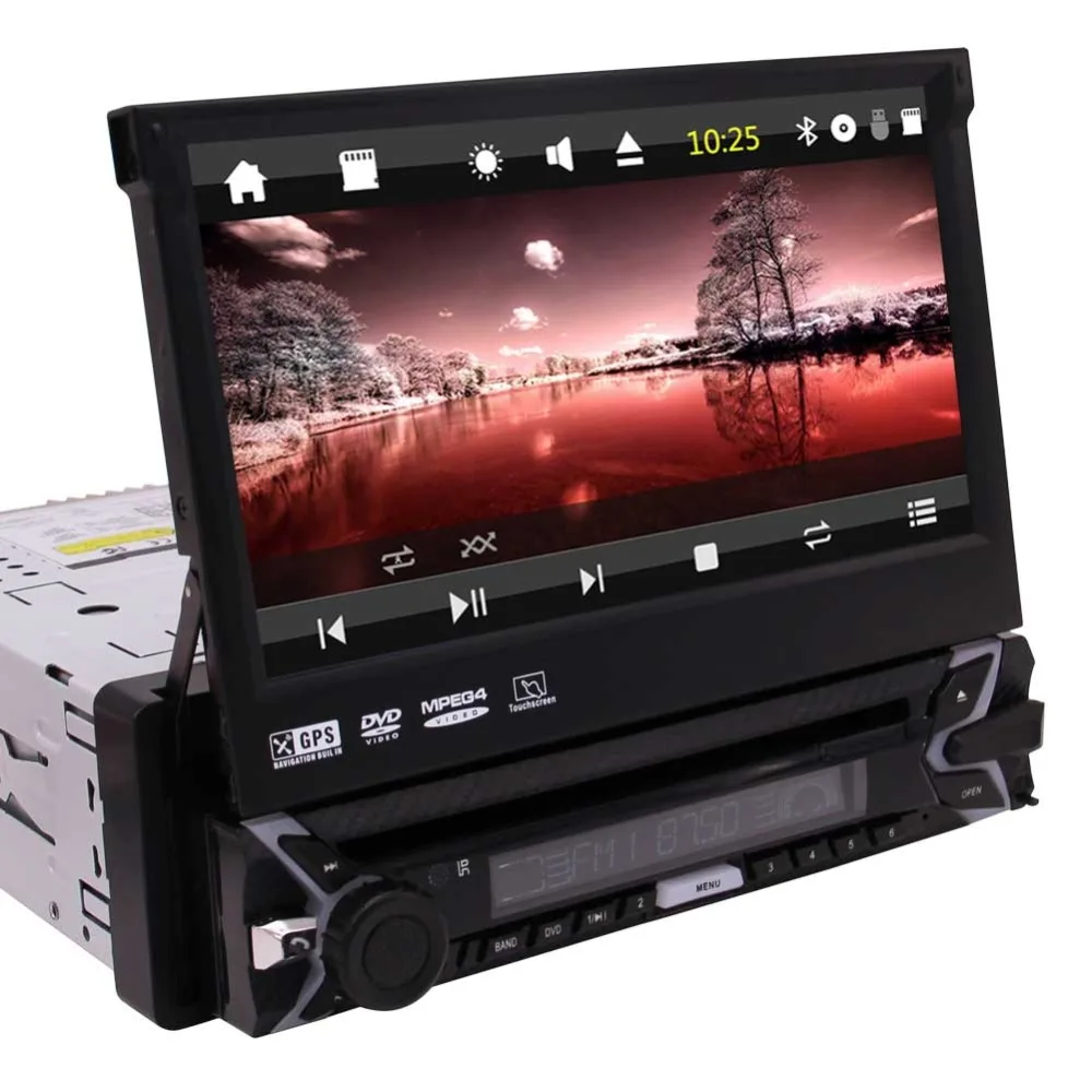 7 Inch HD Capacitive Touch Screen Detachable Front Panel Car Radio