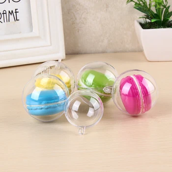 

40pcs 4/5/6/9cm Transparent Plastic Round Ball Pendant Ornaments For Christmas Xmas Tree Bauble Decor Wedding Favours