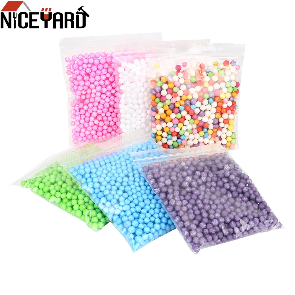 

NICEYARD 2000pcs Mini Beads Ball Polystyrene Styrofoam Crystal Bottle decoration Colors Decorate 7-9mm Plastic Round Foam