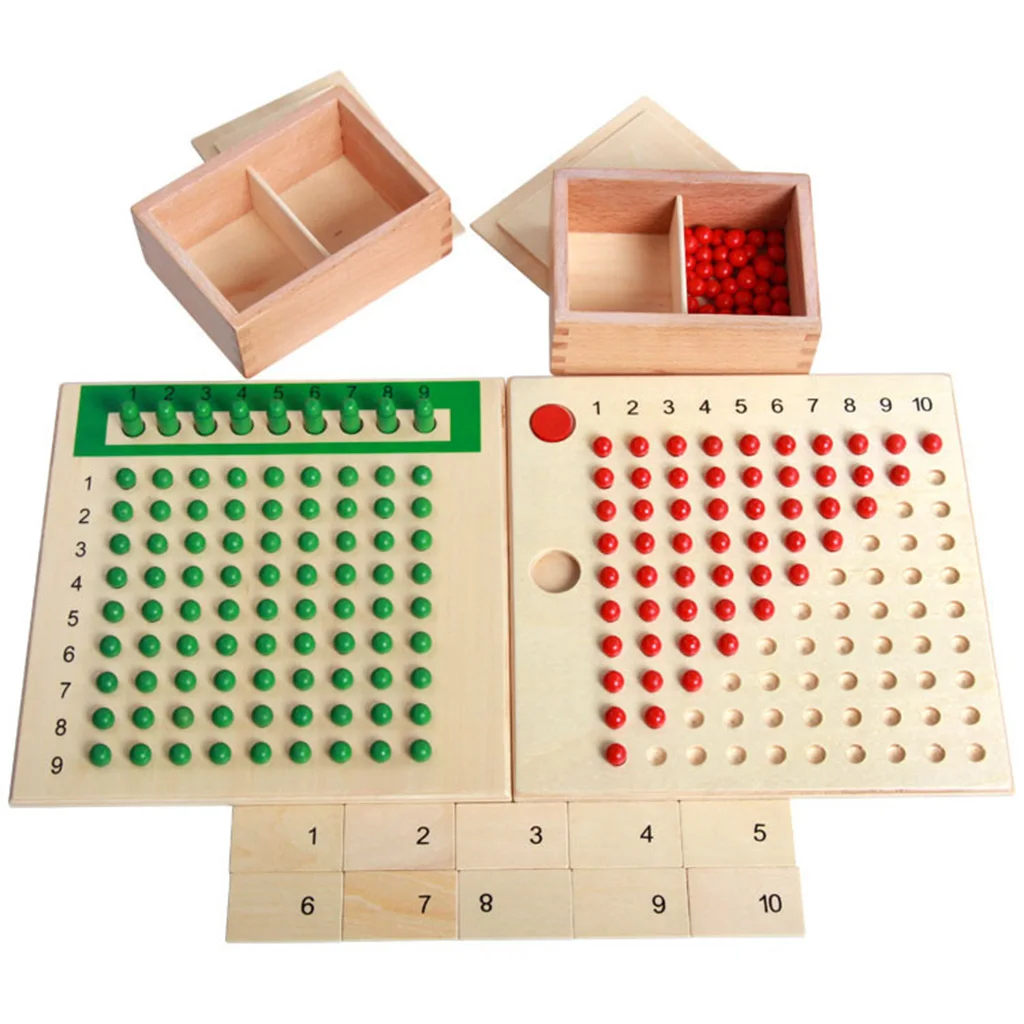 Montessori Boxed Preshcool Teaching Aids Arithmetic Teaching Aids Educational Wooden Toys Math Learning Toys for Kids