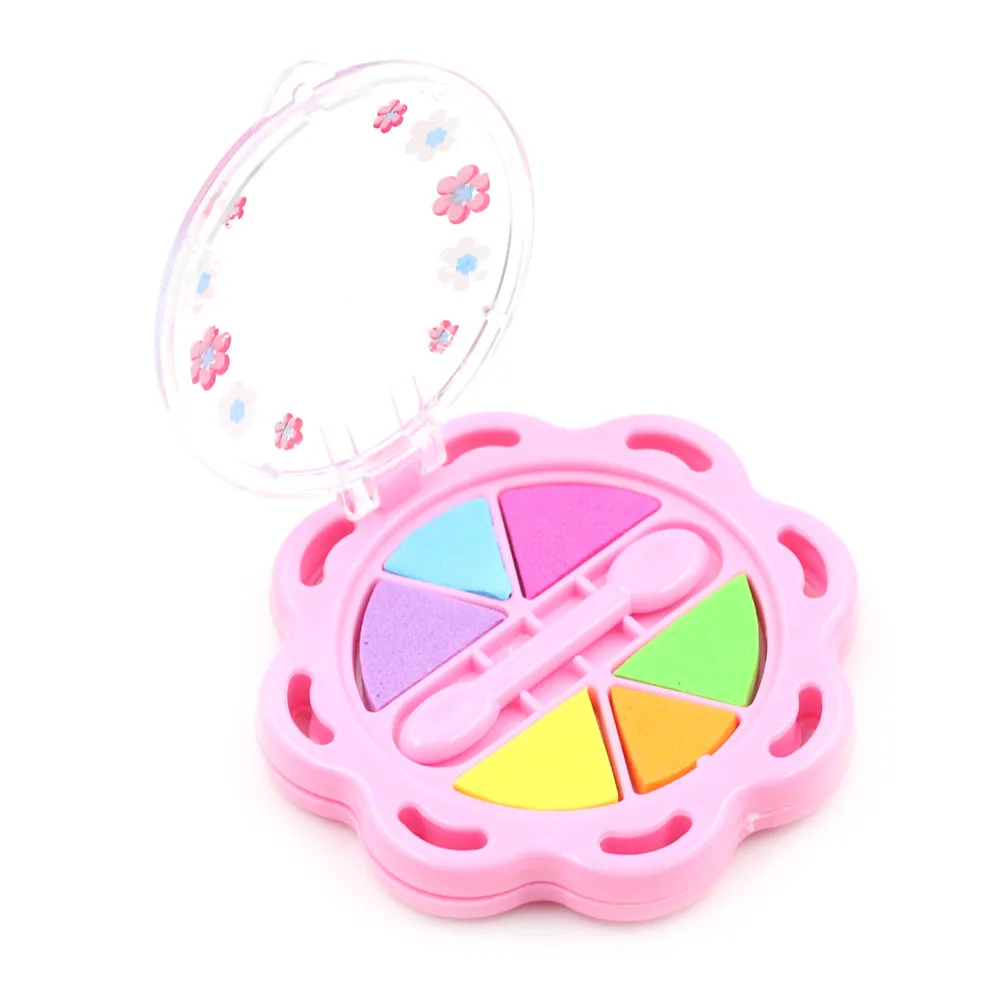

1PC Girls Cosmetics Toys Doll Accessories Make-up Box Play Home Toy Powder Pie Color Plum Makeup Box For Best Girls' Gift