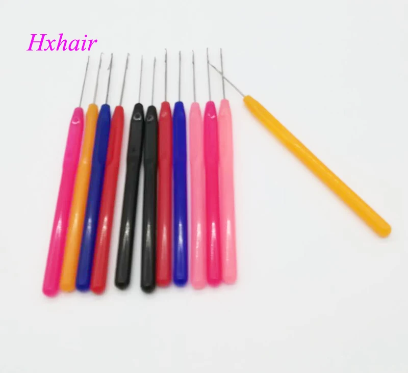 10 шт пластиковые ручки тянущие крючки для игл для микро звеньев кольца/петли для наращивания волос Инструменты