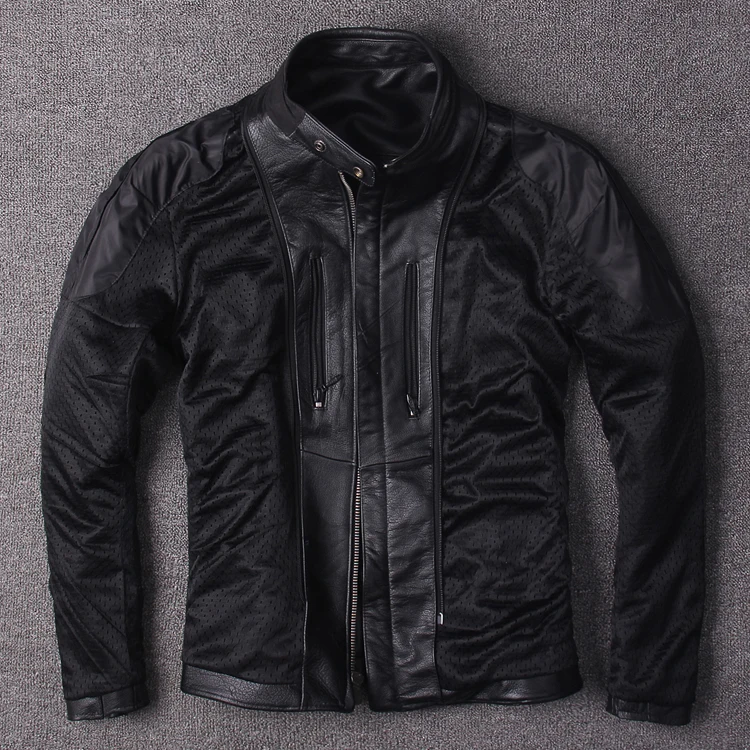 Free shipping.plus size classic men cow leather Jackets,men's genuine Leather biker jacket.Brand motor leather coat genuine leather genuine fur coats & jackets