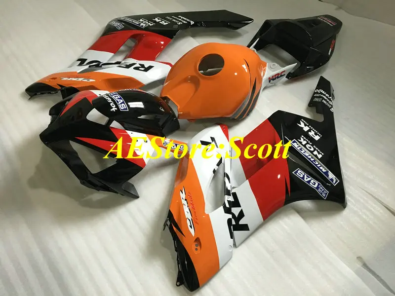 ABS мотоцикл обтекатель комплект для HONDA CBR1000RR 04 05 CBR 1000RR CBR1000 2004 2005 Оранжевый Красный Черный обтекатели комплект+ подарки HF12