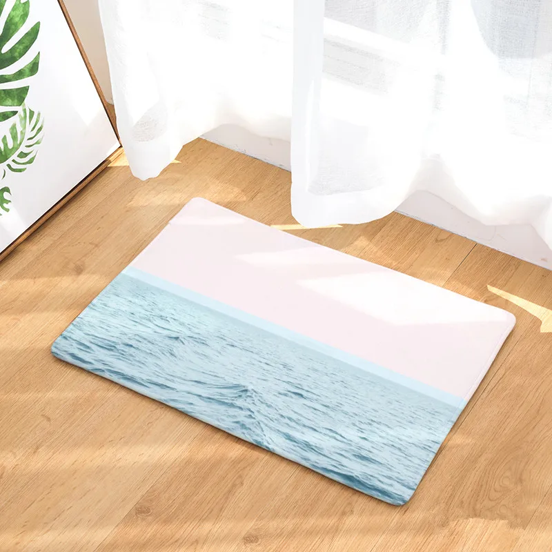 Современный стиль-печать ковров анти океан пейзаж скольжения напольный коврик наружные коврики прозрачные передние двери коврики