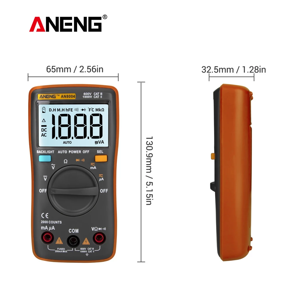 ANENG AN8004 LCD digital multimeter profesional capacitor tester esr meter richmeters inductance meter tester be true