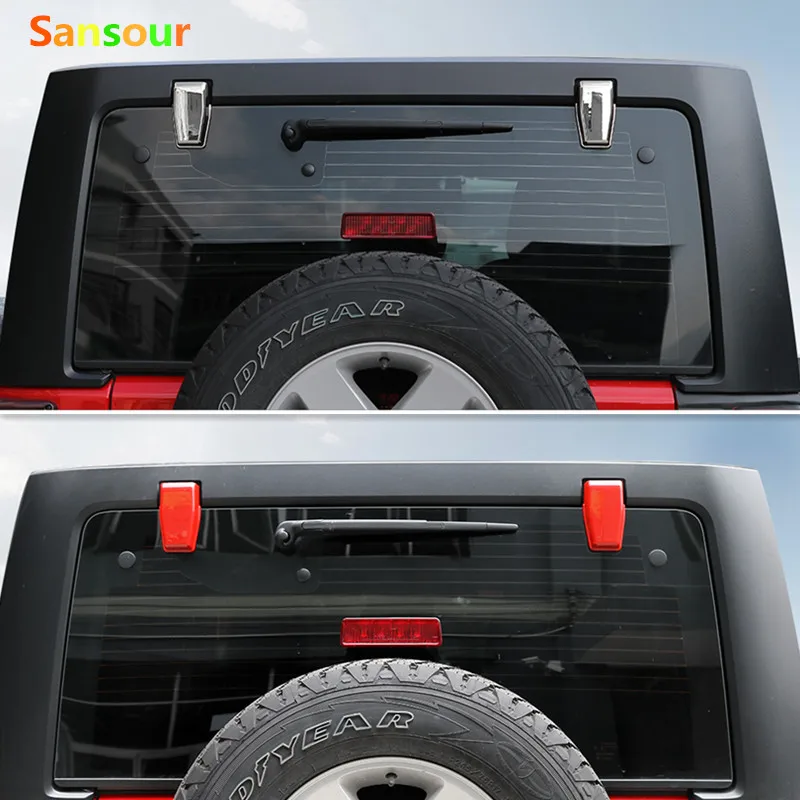 Наклейка на дверь заднего стекла автомобиля Sansour для Jeep Wrangler JK 2007-2017 | Автомобили и