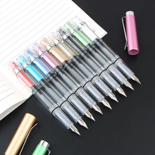 Transparent White Colour Business office medium nib Fountain Pen Students calligraphy Pen Stationery Office School Supplies germany schneider bk402 fountain pen ink pen iraurita nib 0 5mm students calligraphy pen school stationery office supply abs