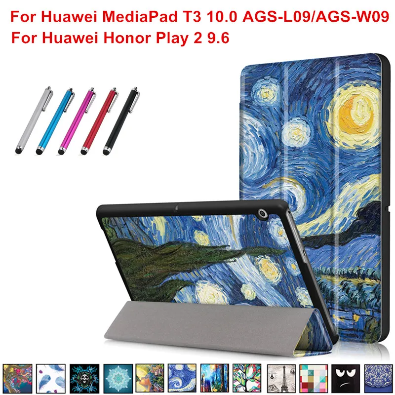 Чехол для Huawei Mediapad T3 10 с изображением Ван Гога дизайнерский умный чехол подставка