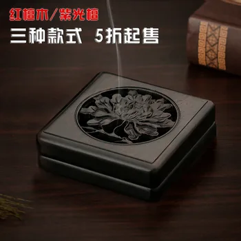 

TZ vegetarian portable plate Ebony Wood mahogany incense burner incense sandalwood furnace furnace pomander whole carving