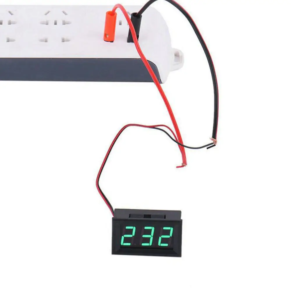 AC 30 500 V 0 56 &quotсветодиодный цифровой вольтметр Вольт инструмент 2 провода красный