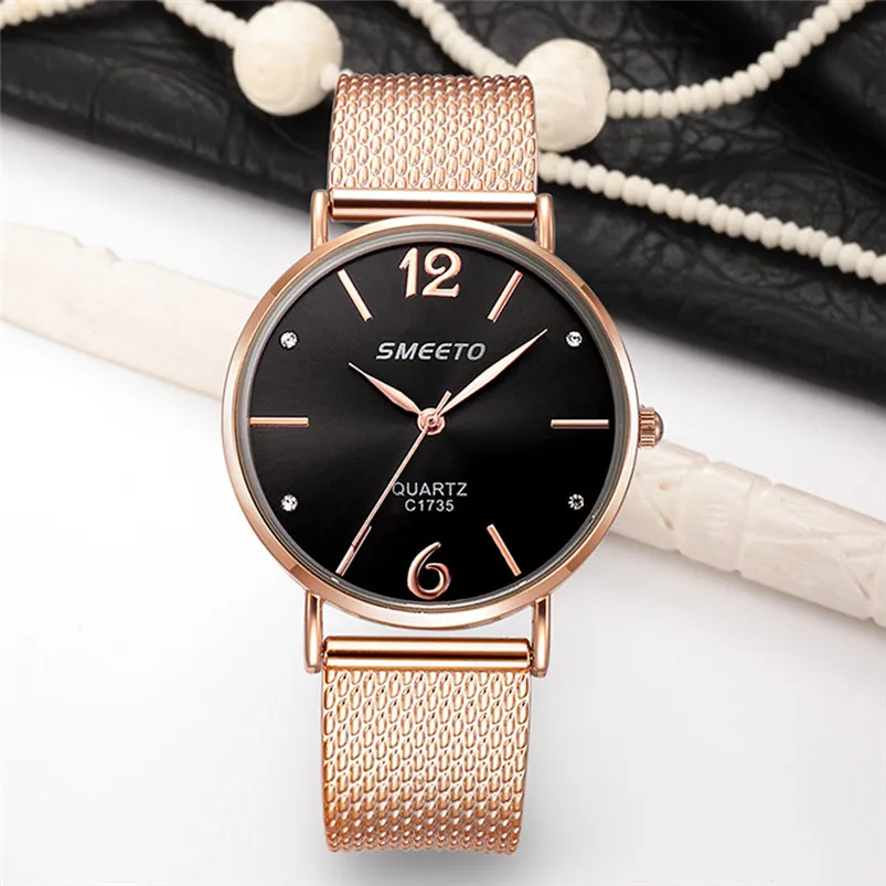 Women's watches brand luxury fashion ladies watch Leather Band Analog Quartz Vogue Wrist Watches Clock relogio masculino 3M29#N (4)