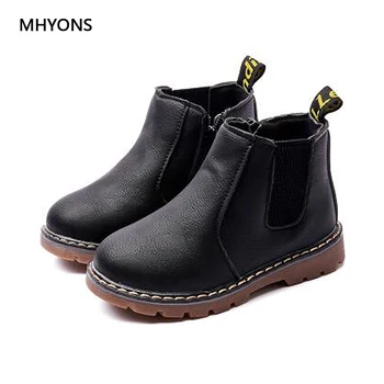 

MHYONS 2018 Children's Boots Children's Leather Boots Boys Shoes Slip Waterproof Shoes Girls Autumn And Winter Baby Boots