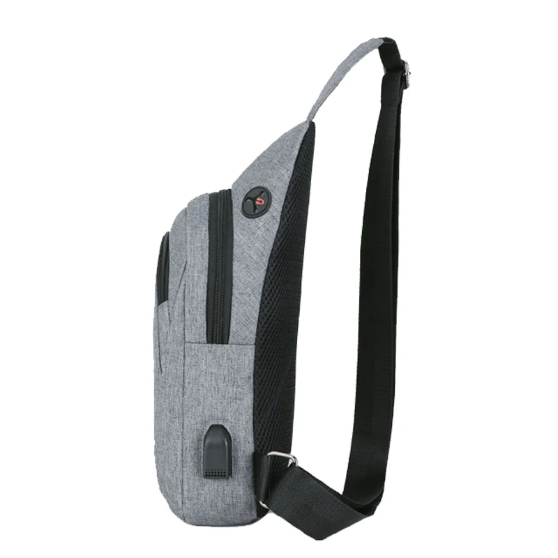 USB Charging Men Backpack Canvas Anti Theft Teenager Chest Bag Women Headphone Hole Casual Shoulder Bag Sac A Dos Homme BP0222 (18)