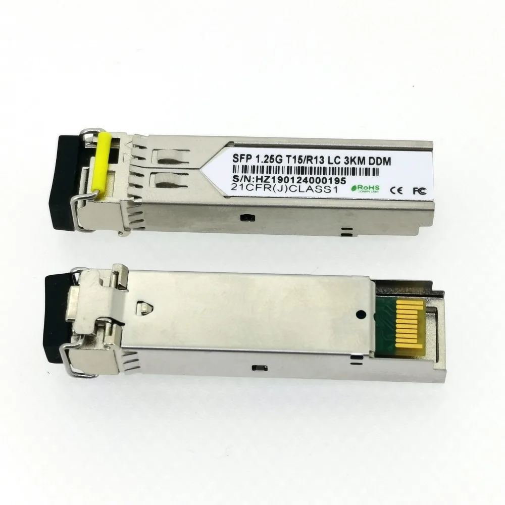 GIBC SFP LC 1,25 ГБ/сек. 3 км LC волоконный sfp горячий Подключаемый модуль BiDi 1310 нм/1550 нм 3 км WDM SFP модуль LC коммутатор совместим