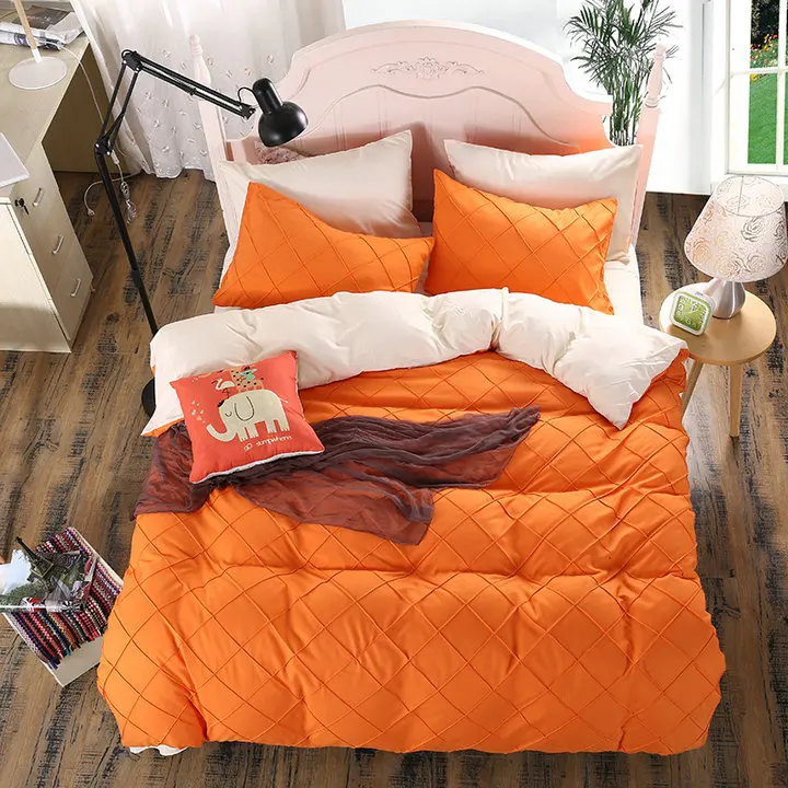 New Product 100 Polyester Active Manual Rhombic Printed Bedding Sets