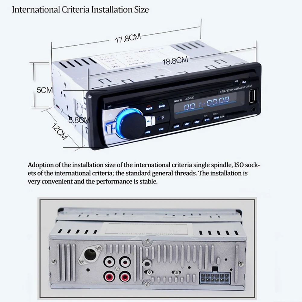 Profissional com Bluetooth Áudio para Carro Som de Carro Rádio Aux-in Controle Remoto 1 Din 12v Dvd fm Usb 13 Cheap Rádios automotivos