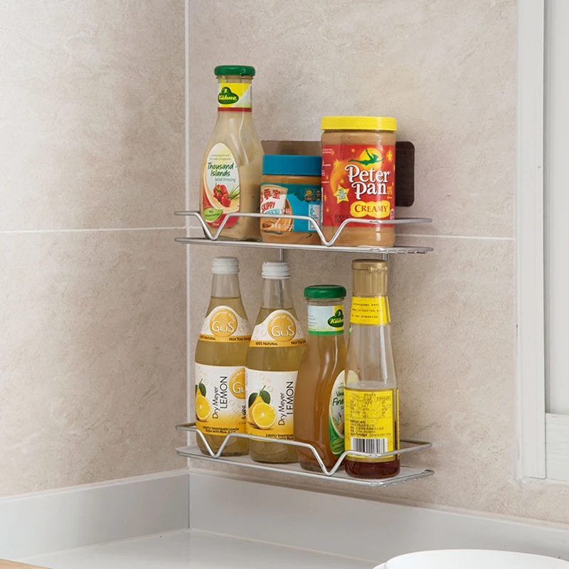 LIYIMENG الفولاذ المقاوم للصدأ المطبخ تخزين الرف الشامبو رف المطبخ شماعات الصدر التخزين رف الحمام منشفة حامل مُنظِم