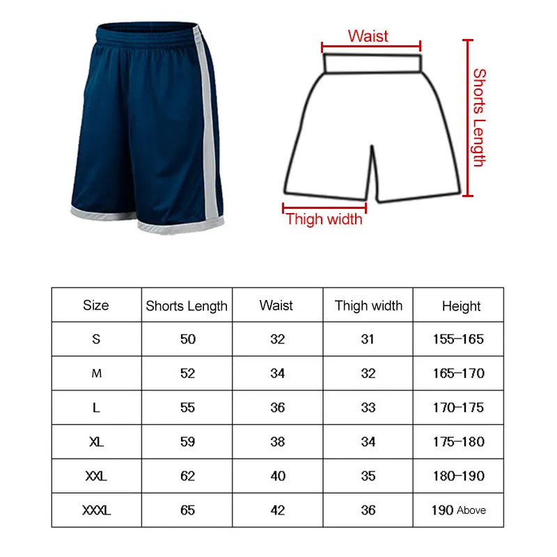 us size shorts