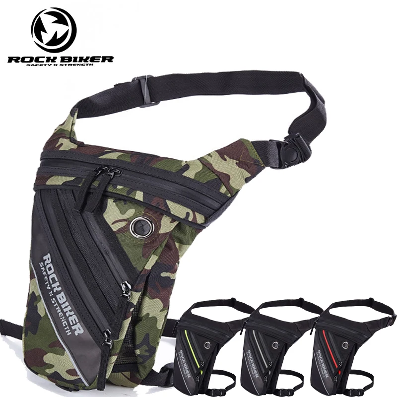 

Rock Biker Motorcycle Leg Bags Waterproof Drop Leg Cycling Fanny Pack Waist Shoulder Moto Bag Outdoor Camping Fishing Climbing