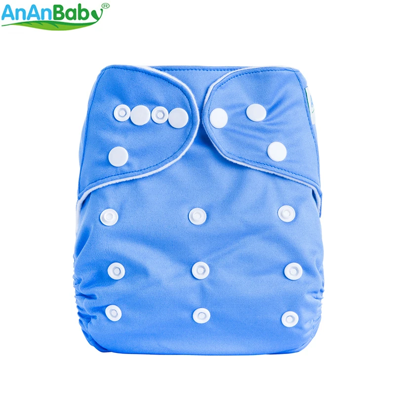 AnAnBaby, одноцветные тканевые подгузники,, дышащие детские подгузники, многоразовые детские подгузники, один размер, для 0-3 лет, a-серия, кавайные подгузники