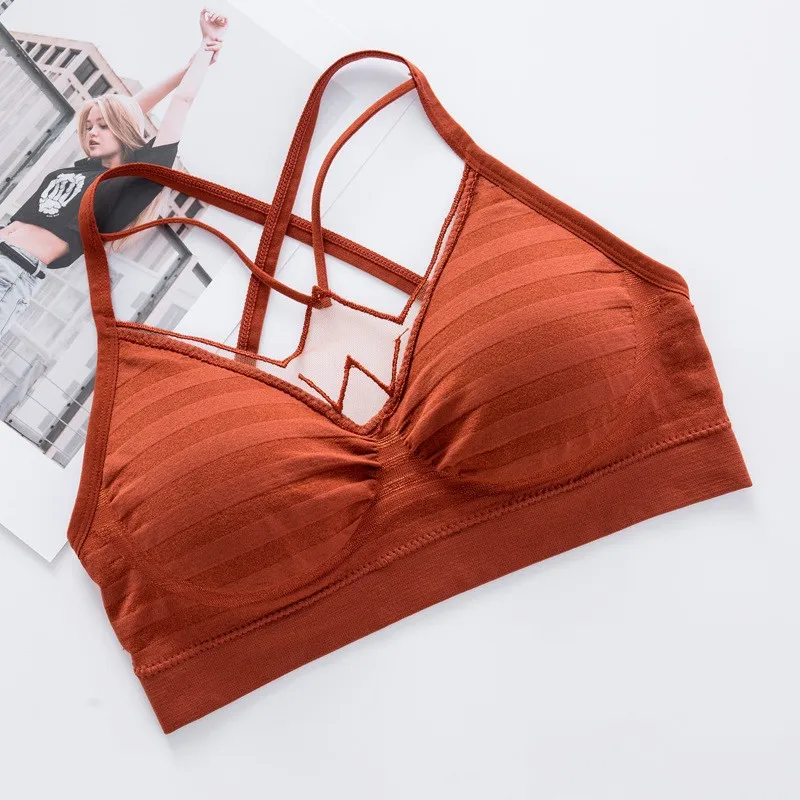 

Sexy Women Hollow Out Bras Beauty Back Tank Top Summer Bra Beauty Back Seamless Wire Free Underwear 2019 Hot Sale Fashion Bras