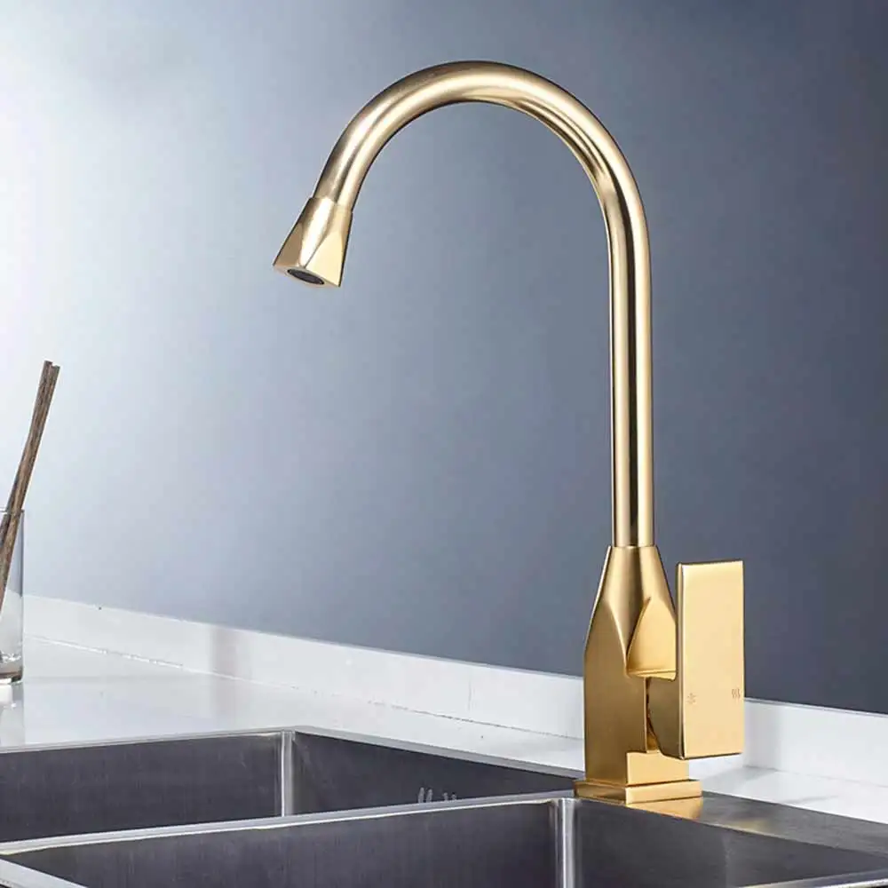 

Modern Kitchen Vertical Faucet Black Bathroom Sink High Faucet Sink Faucet Villa Faucet Hot and Cold Dual Control Wash Basin