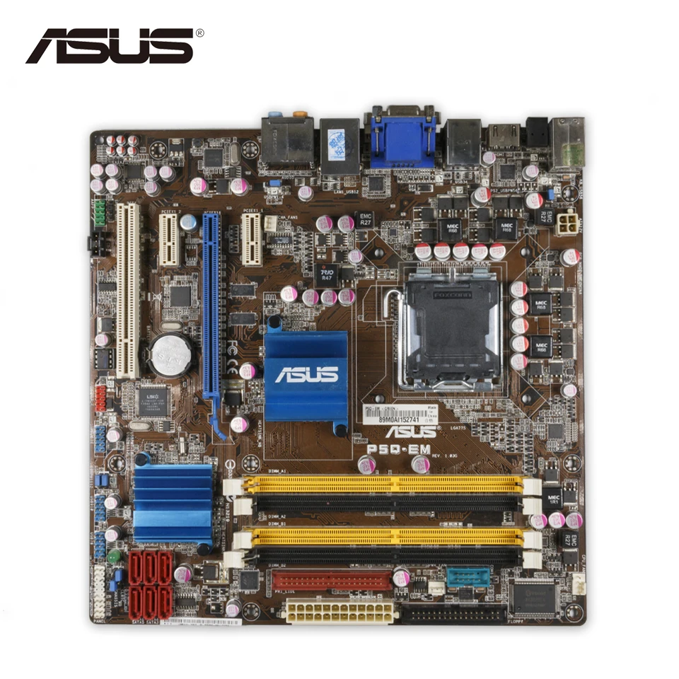 Original Used Asus P5Q-EM Desktop Motherboard G45 Socket LGA 775 DDR2 16G SATA2 USB2.0 uATX 100% Fully Test original used asus p5kpl desktop motherboard g31 socket lga 775 ddr2 sata2 atx 100% fully test