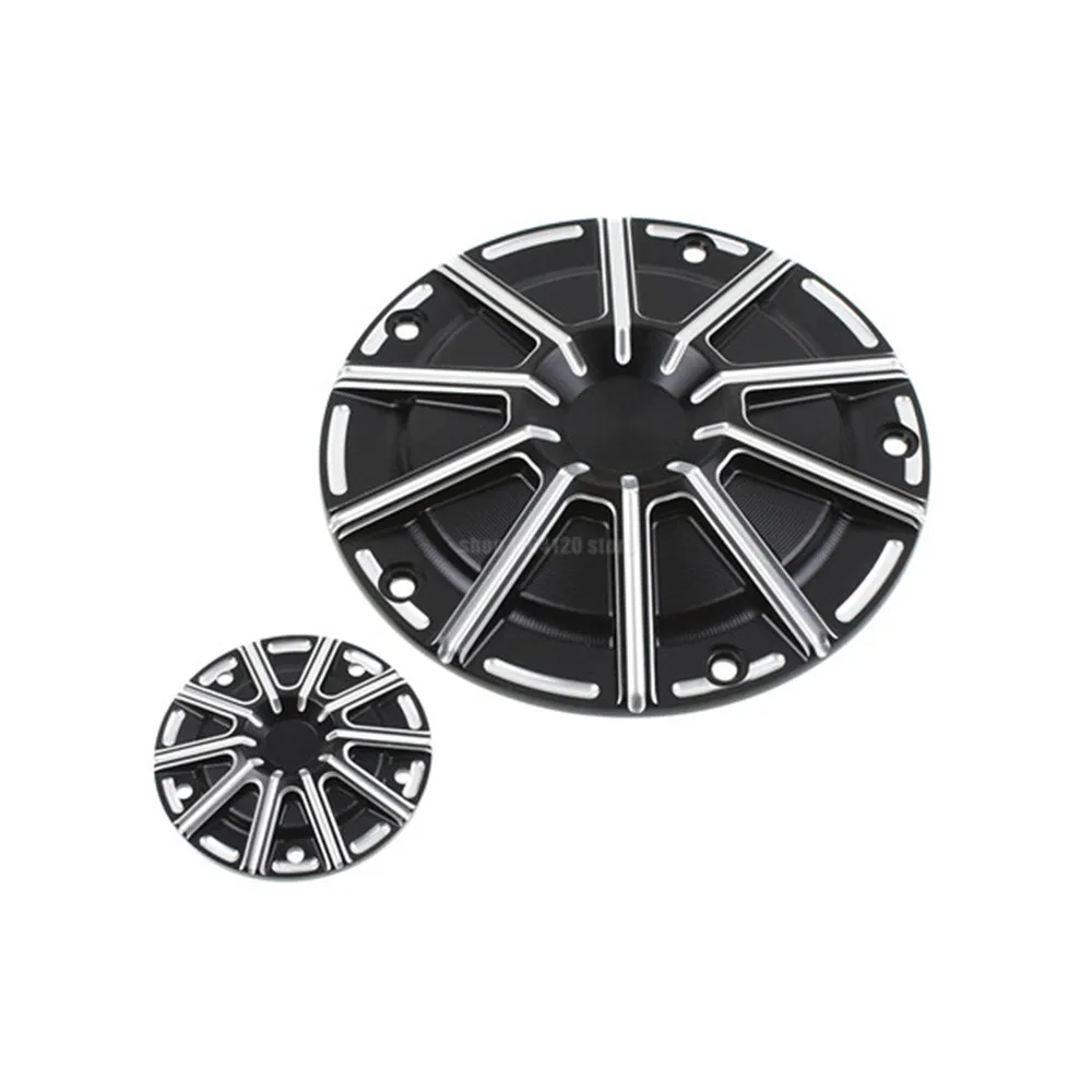  Motorcycle CNC Derby Cover Timer Timing Cover Aluminum Black For Harley Twin Cam 1999-2013 2014 201