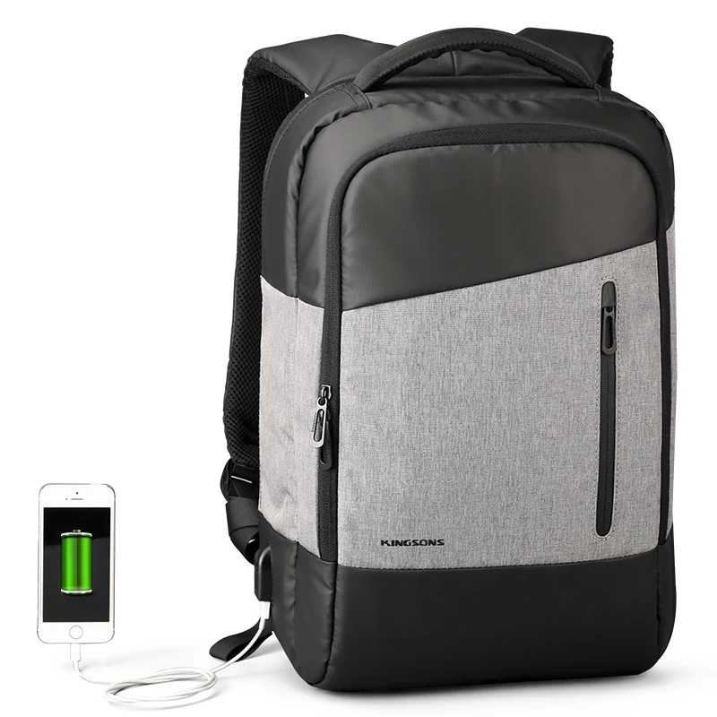 

Kingsons Fashion Men USB Recharging Phone Sucking Backpacks Daily Casual Daypacks Travel Backpack