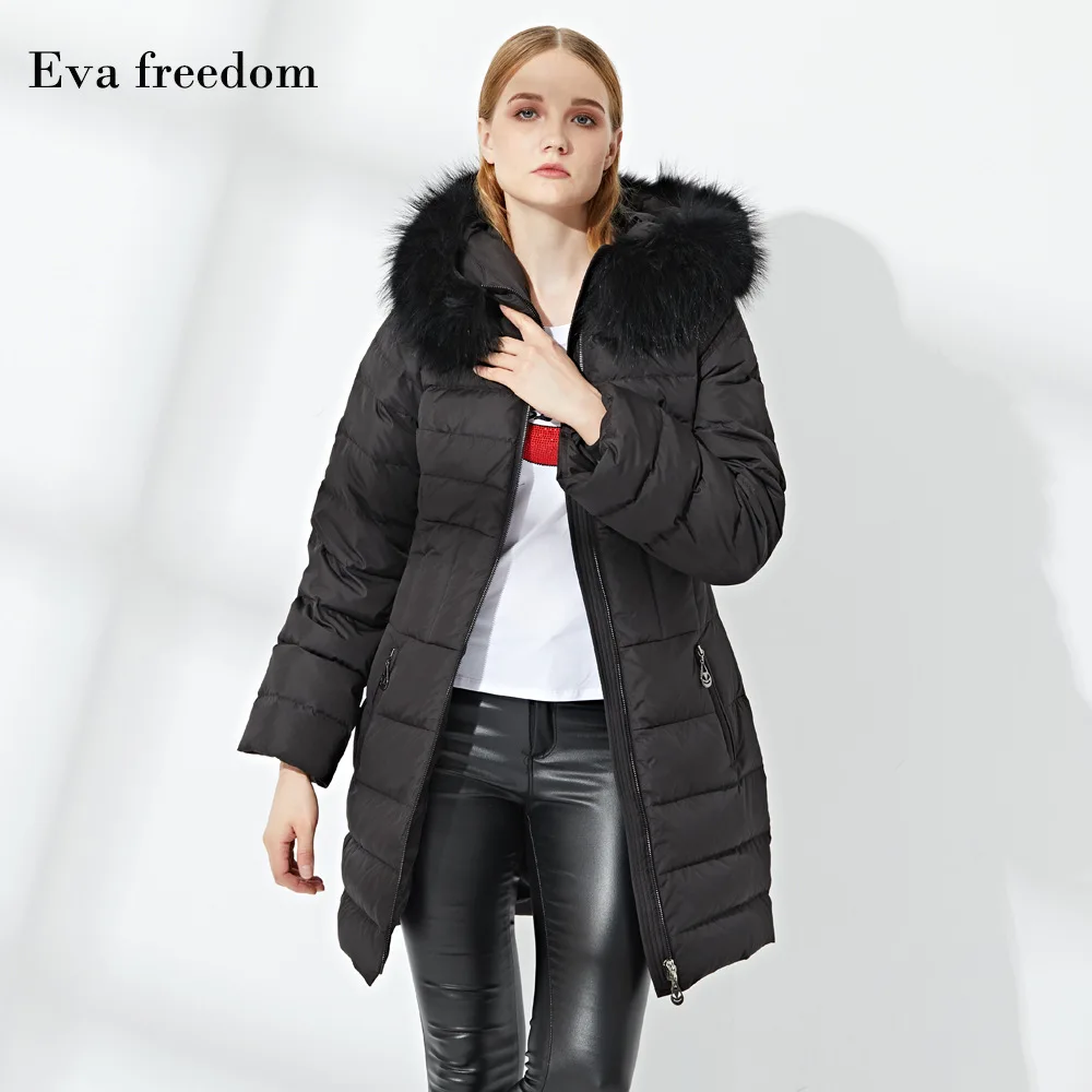 Veste Hiver 2018 Ef12228 Bas La Pour Euramerican Grand Nouveau Le Black Fourrure Femmes Liberté Taille Eva Manteau De Col Vers wZqRfxwgz