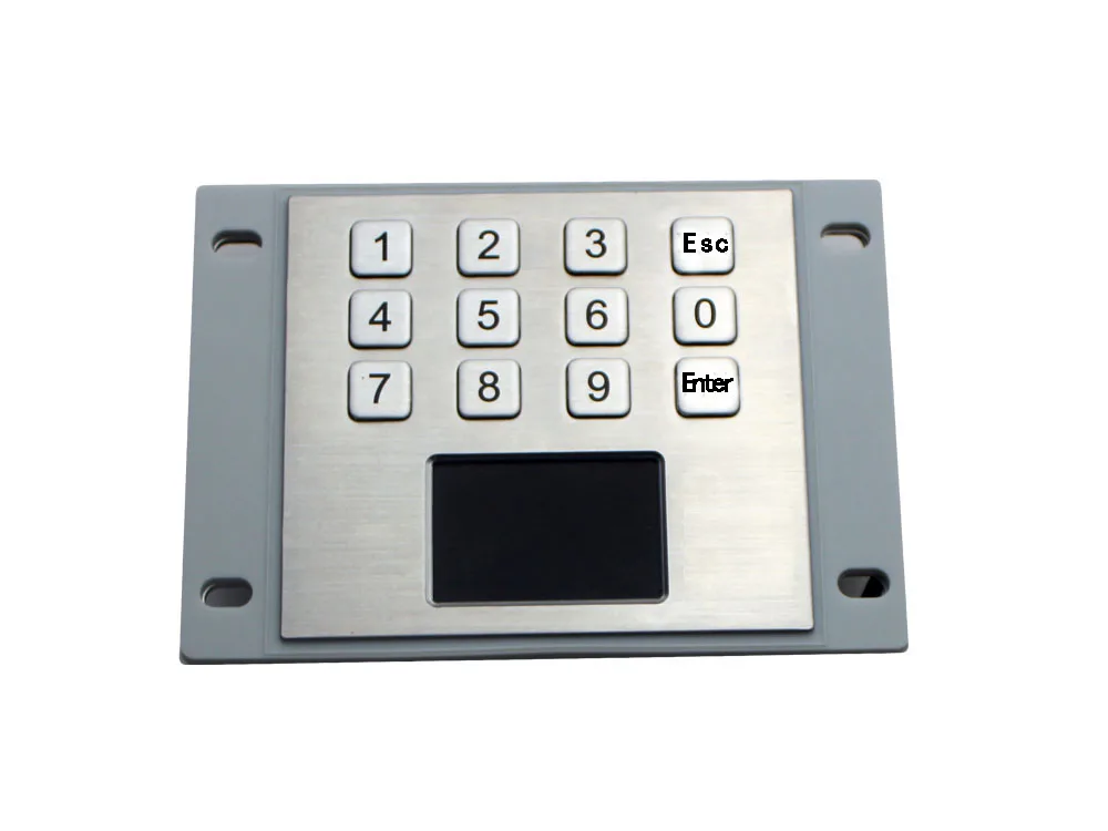 12 keys Integrated Ultra slim Industrial Keyboard With Touchpad for ticket vending machine