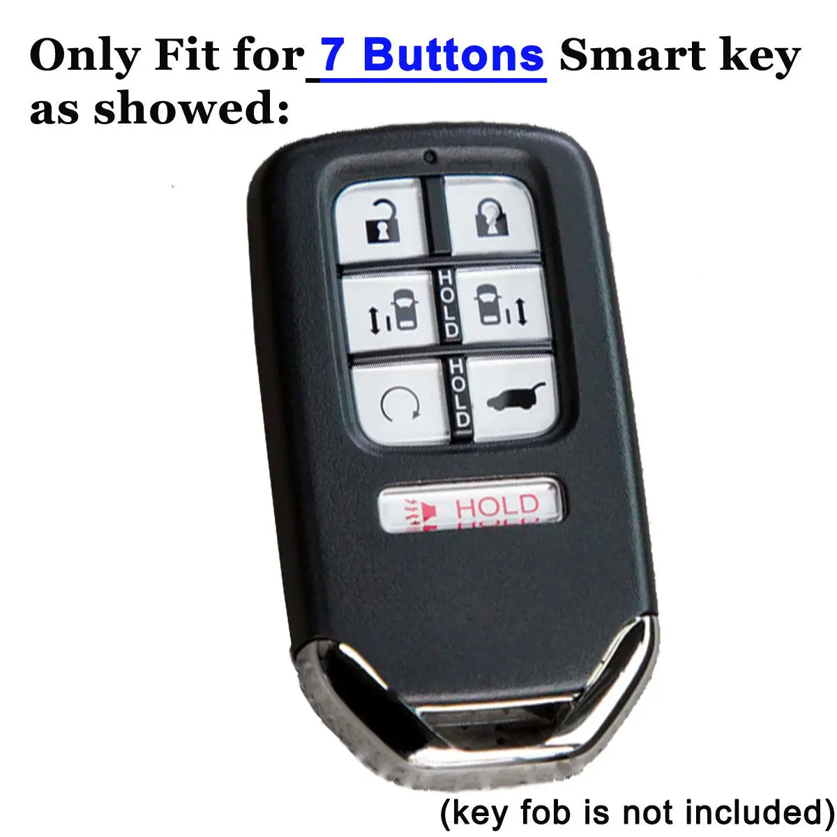 Silicone 7 Buttons Key Fob Cover Holder Protector Keyless Case