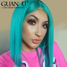 Предварительно выщипывающийся блонд Боб 13*4 парики на шнурках# розовые прямые малайзийские Remy человеческие волосы 150% плотность с волосами младенца для гуанюволос