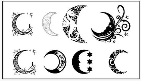 182 Commande Min 05 Tatouage Temporaire Pour Femme Autocollants Imperméables Maquillage Maquiagem Maquillage Lune Sourire Visage Lunes Tatouage