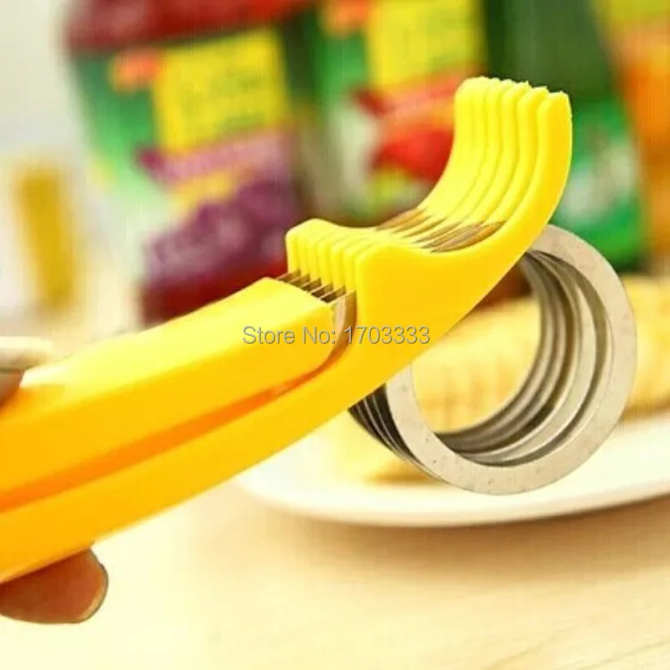 Кухня Инструменты Банан Slicer гаджеты клубника стволовых Remover яйцо резак DHL Fedex