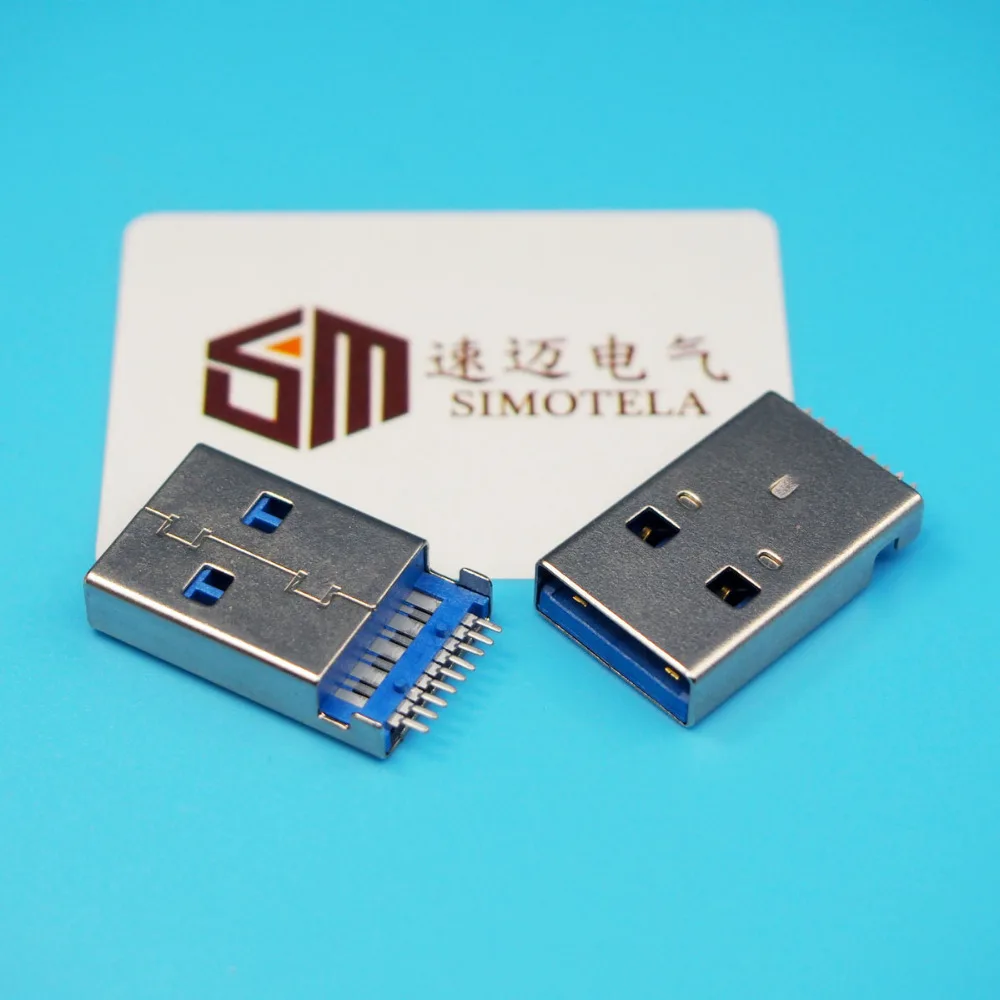 100 шт/партия Высокое качество 3,0 USB штекер, USB 3,0 штекер, тип припоя, U диск интерфейс SMT USB штекер