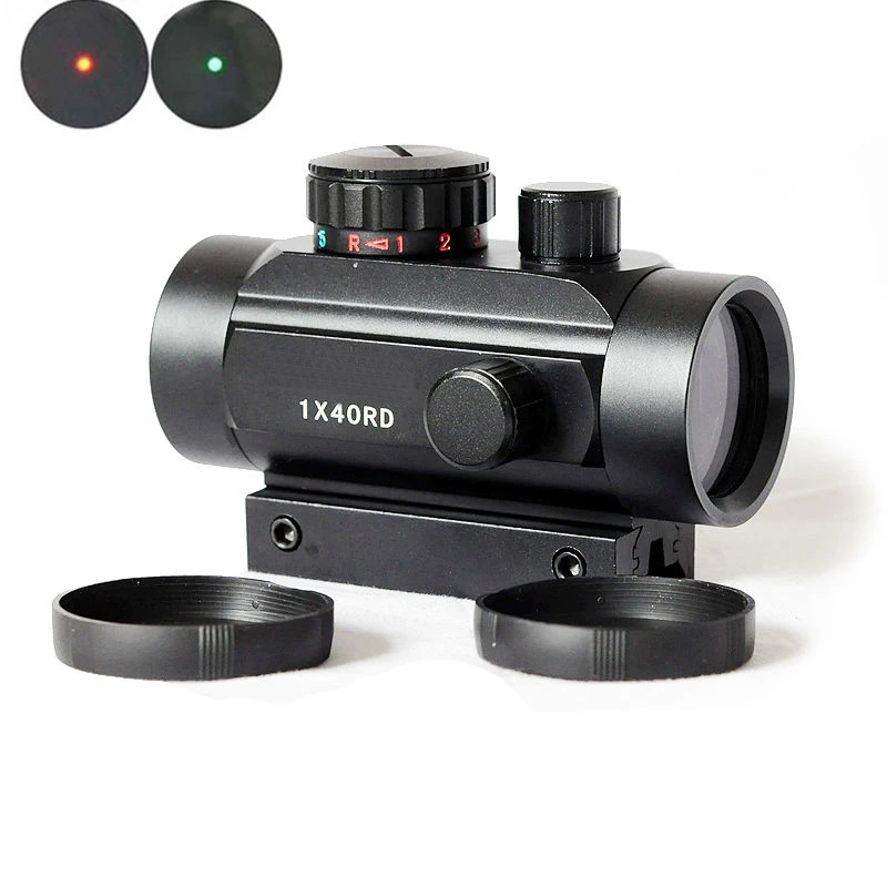 

Tactical Hunting Holographic 1 x 40mm Airsoft Red Green Dot Sight Scope 11 & 20mm Rail Mount