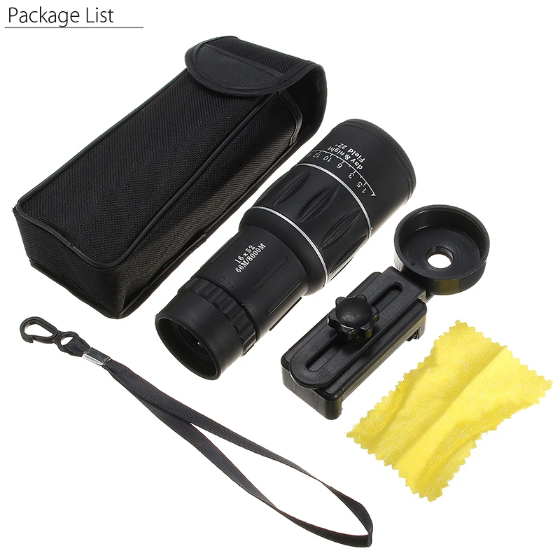 New 16 x 52 Dual Focus Monocular Spotting Telescope Zoom Optic Lens Binoculars Coating Lenses Hunting Optic Scope New 16 x 52 Dual Focus Monocular Spotting Telescope Zoom Optic Lens Binoculars Coating Lenses Hunting Optic Scope