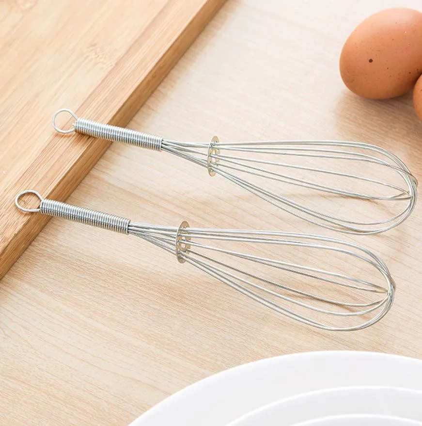 Hot Sell Manual Egg Beater Stainless Steel Handle Silicone Egg Beaters