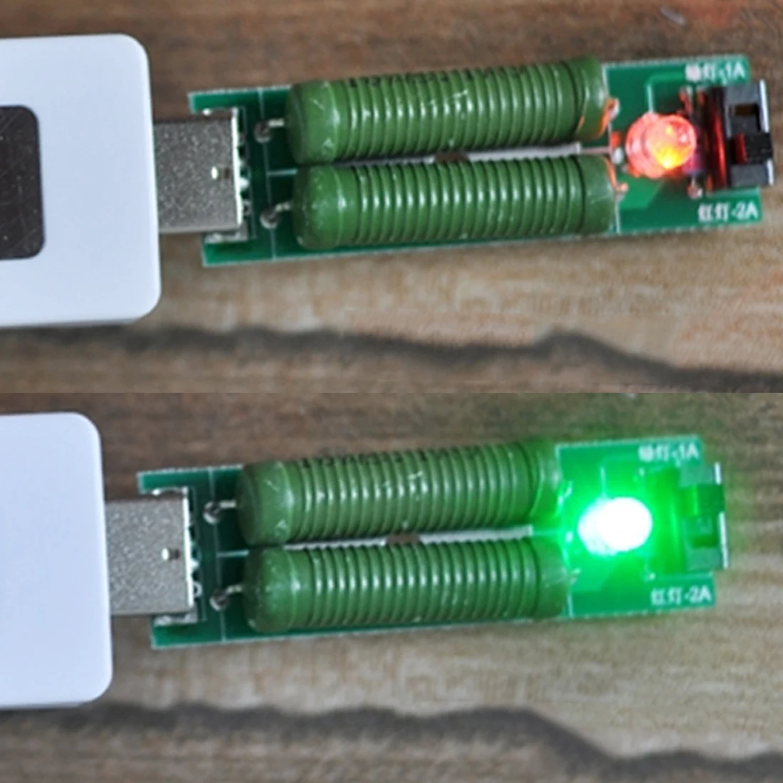 Горячая USB резистор DC электронная нагрузка с переключателем регулируемый ток 5V1A/2A емкость батареи напряжение тестер разряда