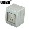 White anti-UV IP55 10A/16A 250V outdoor household socket US AU UK EU Frence Germany Africa electrical AC Power Waterproof Socket ► Photo 2/6