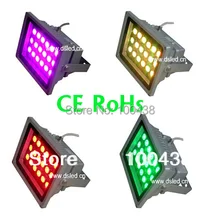 Сертификат Европейского соответствия, сертификат независимого Испытательного и сертификационного IP65, Водонепроницаемый, хорошее качество, 54 Вт открытый прожектор красного, зеленого, синего цвета, RGB светодиодный настенный светильник, 18X3 Вт RGB 3in1, 24VDC, DS-TN-05-54W-RGB