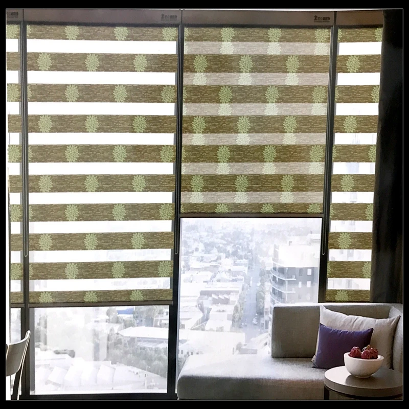 

FREE SHIPPING Popular zebra blinds double-layer roller Zebra blinds and zebra window blinds
