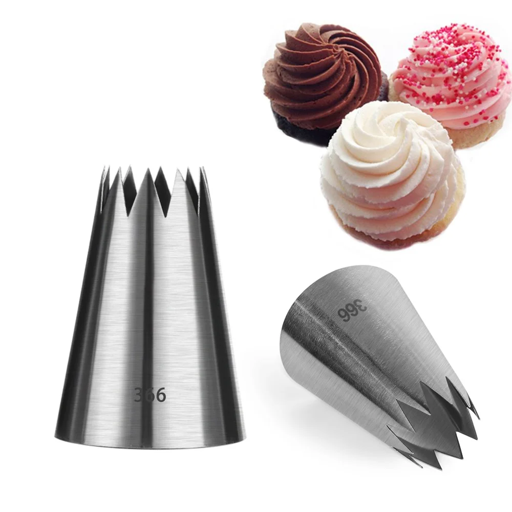 

3Styles Icing Piping Cream Nozzles Stainless Steel Pastry Tips Nozzle Kitchen Bakery Cupcake Cake Decoration Tool