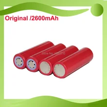 40 шт./лот настоящий аккумулятор Sanyo 18650 3,7 V 2600mAh UR18650ZY