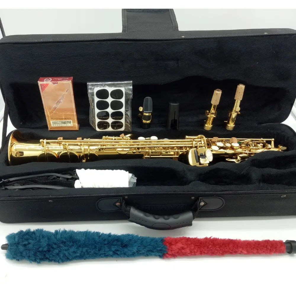 

Brand New French Soprano Saxophone 803 Gold Lacquer Sax Soprano Musical Instruments Professional 80III Included Case